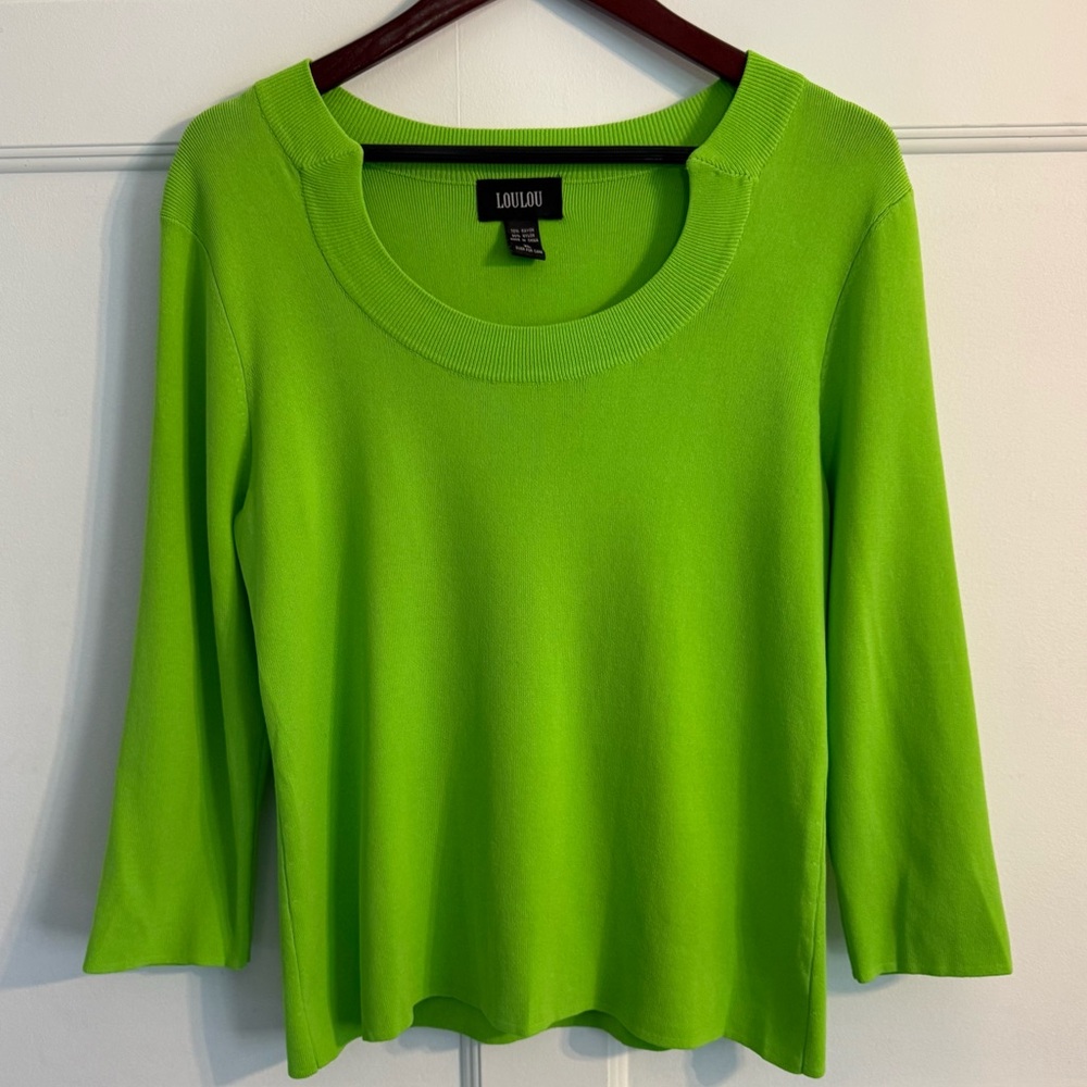 Lou Lou & Company Bright Green Top Neon Vibrant